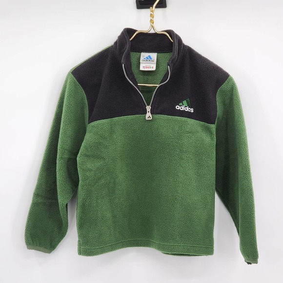 adidas Other - Adidas Boy's Green Quarter Zip Fleece Pullover Size 10